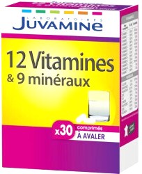 Juvamine 12 vitamines & 9 minéraux (30 comprimés à avaler)
